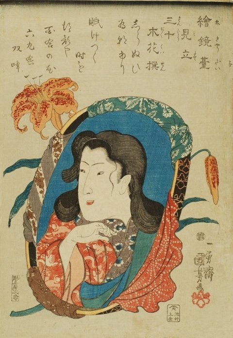 /土佐光起/大和絵/人物図/桜花/紅葉/双幅/杉塗箱付/布袋屋掛軸HJ-474 土佐光起/大和絵/人物図/桜花/紅葉/双幅/杉塗箱付/布袋屋